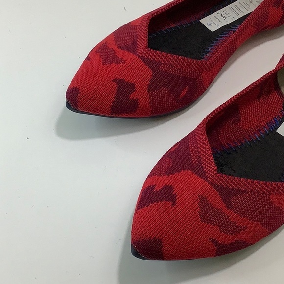 Rothy’s Red Camo the point ballet flats size 8.5 EUC - Picture 9 of 13